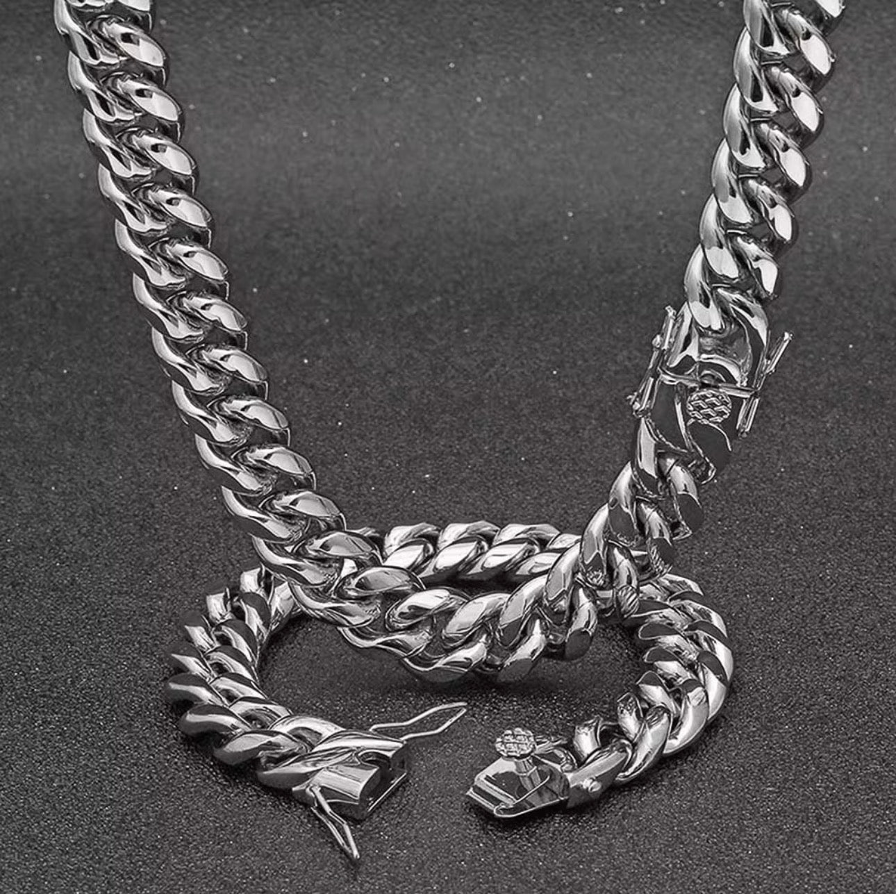 Cuban Link Bracelet & Necklace – Gold & Silver