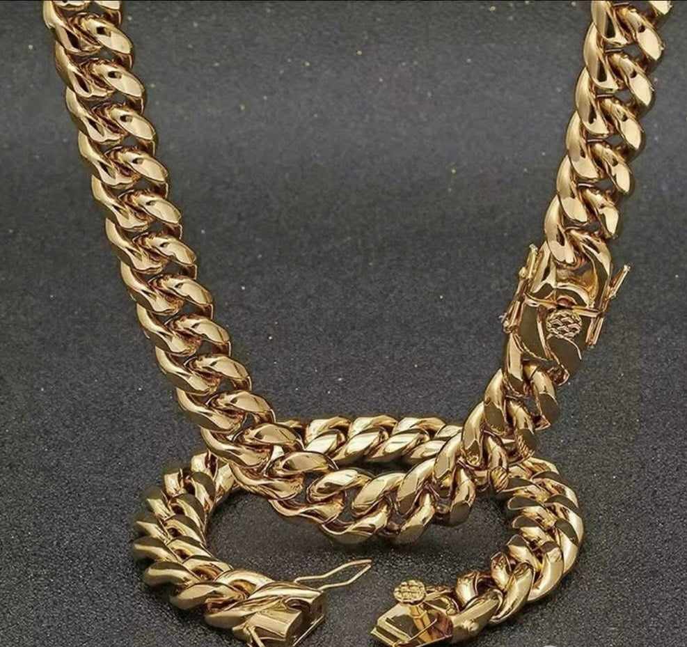 Cuban Link Bracelet & Necklace – Gold & Silver