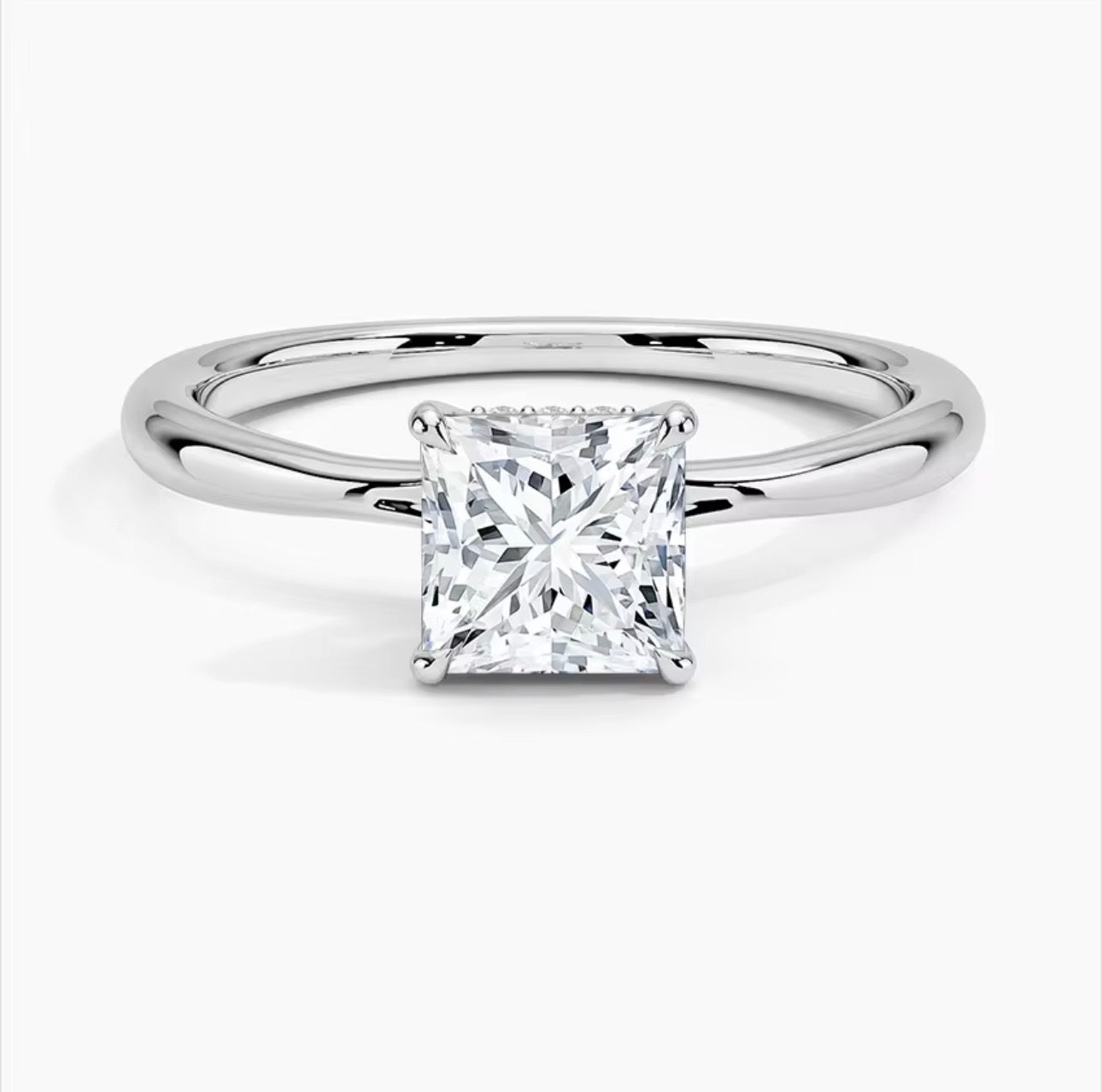 Lab-Grown Princess Cut Diamond Ring – Luxury Solid Gold
