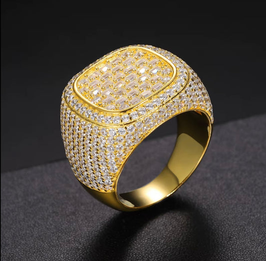 Gold Moissanite Diamond Ring