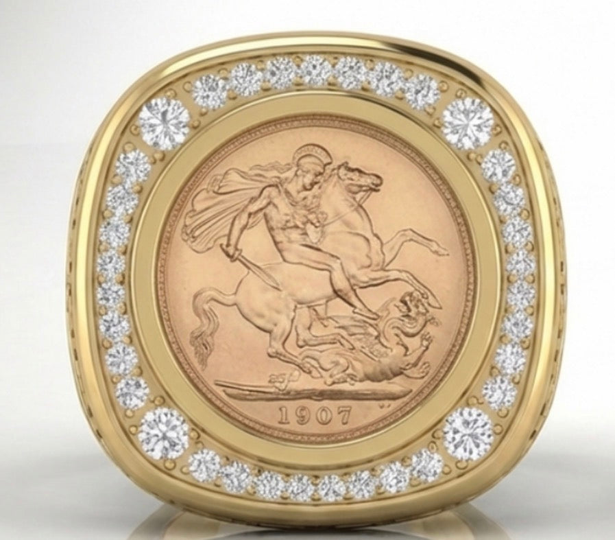 Empire & Co. 1.2ct Maisonette-Style 9K Gold Ring – Bold, Handcrafted