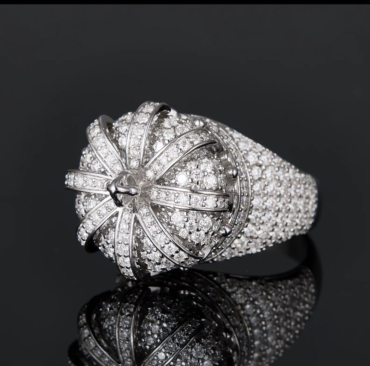 S925 Silver & Gold VVS D-Color Moissanite Cluster Ring**