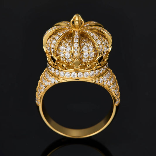 S925 Silver & Gold VVS D-Color Moissanite Cluster Ring**