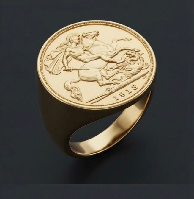 Empire & Co. 9K Gold PVD-Coated Silver Ring – Bold & Durable
