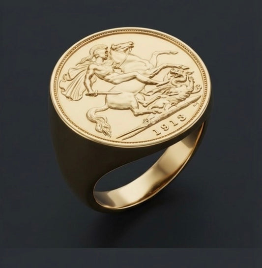 Empire & Co. 9K Gold PVD-Coated Silver Ring – Bold & Durable